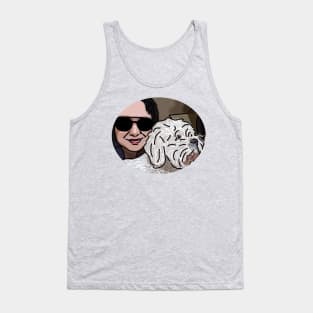 Pets Friend of the Artist and Ricky Oval and Line Tank Top